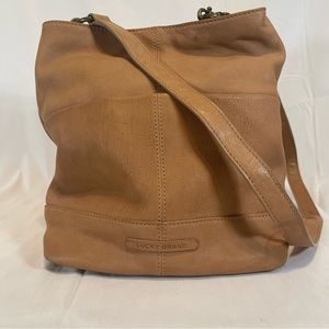 Lucky brand tan Riva Satchel 100% leather!!!